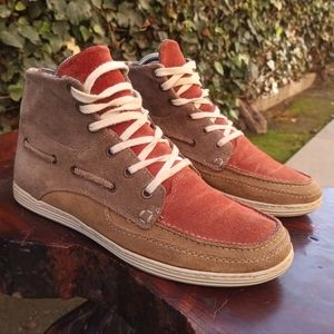 Steve Madden Stout Suede Sneakers Size 8 Brown/Red